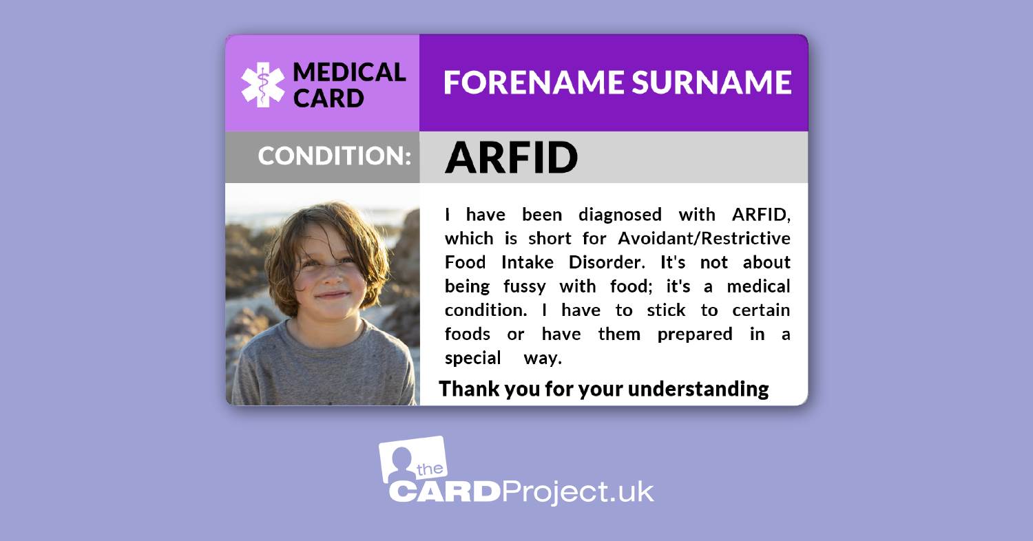 ARFID Medical Photo ID Card  (FRONT)